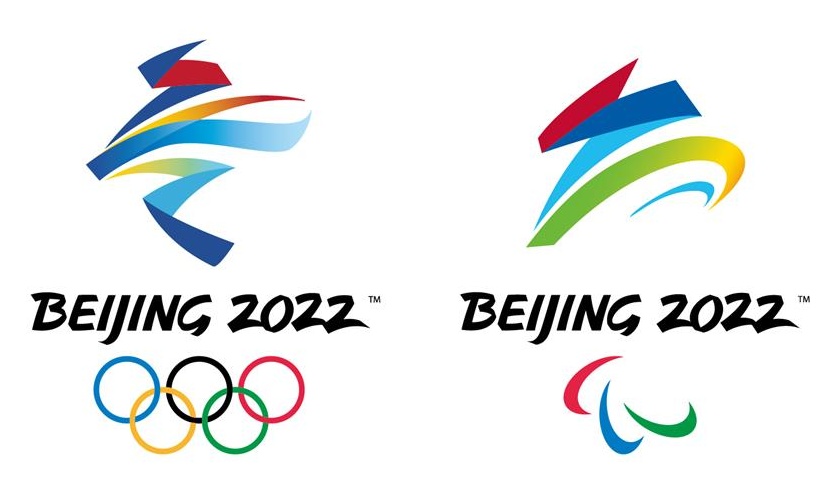 △左图为【北京2022年冬奥会标志】 右图为【北京2022年冬残奥会标志
