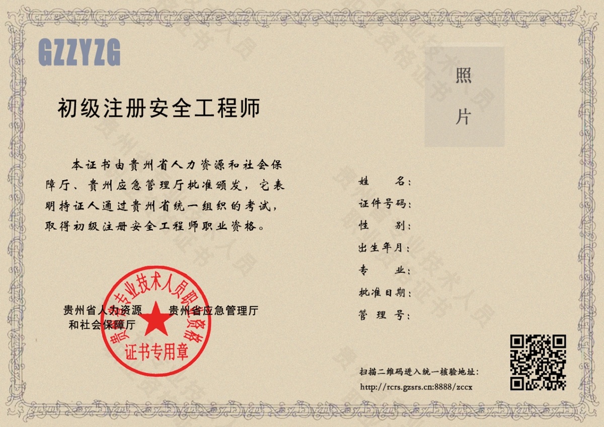 贵州省专业技术人员职业资格电子证书启用