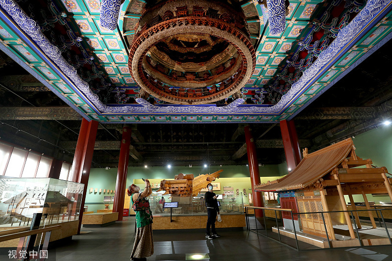 北京古代建筑博物馆镇馆之宝 隆福寺正觉殿藻井