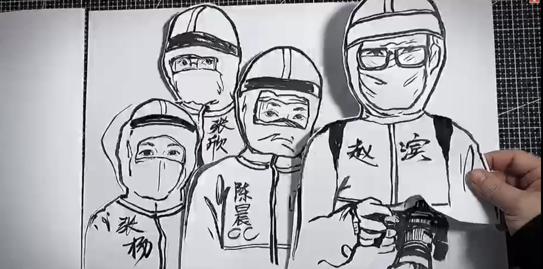 暖新闻长春插画师画下抗疫感人瞬间