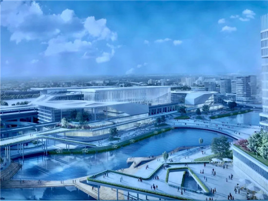 (慈溪高铁站效果图,春风蓝湾供图,央广网发)