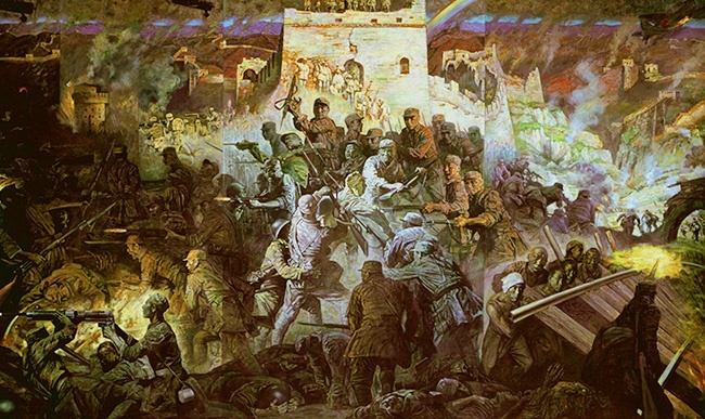 油画《百团大战》(李如 沈嘉蔚/绘)百团大战的捷报传开之后,中国的军