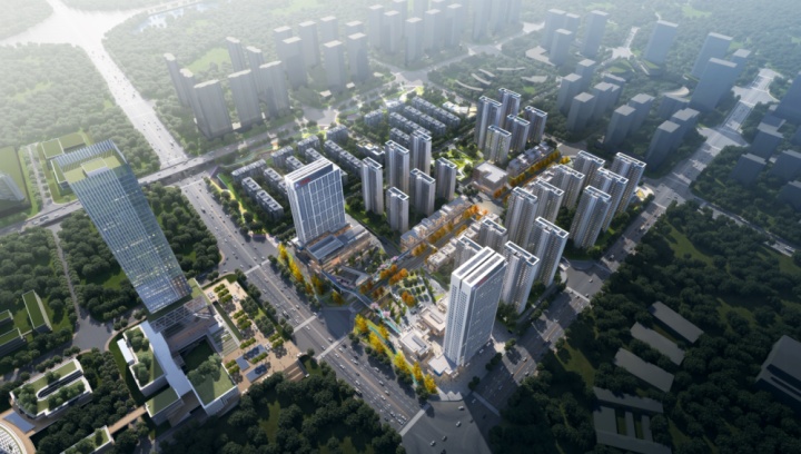 (效果图|行政学院tod,万科提供,央广网发)