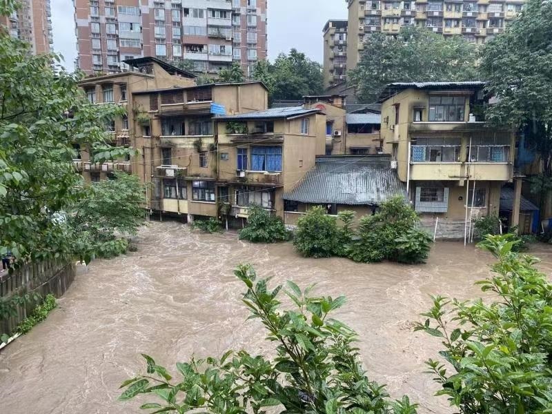 暴雨突袭沙区民警全力守护群众生命财产安全