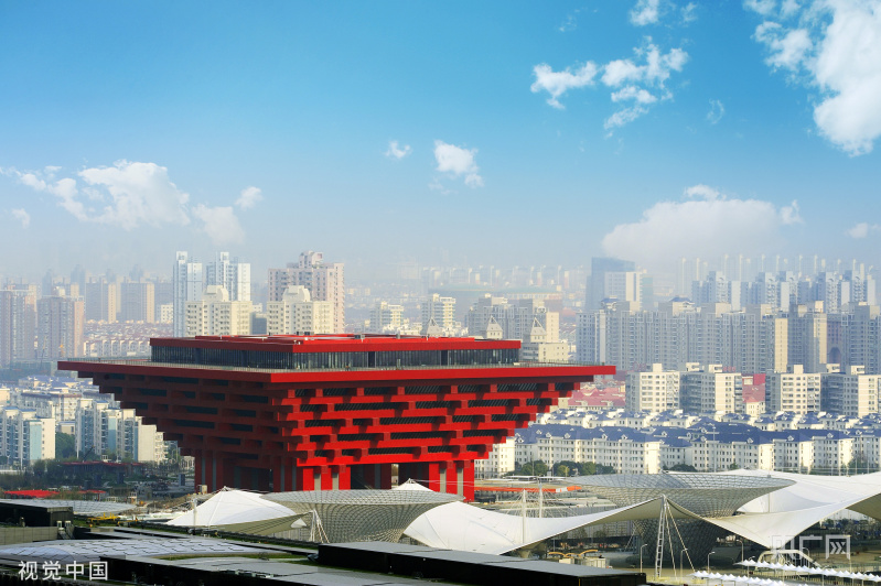 2010年上海世博会标志性建筑之一——中国馆(央广网发 视觉中国供图)
