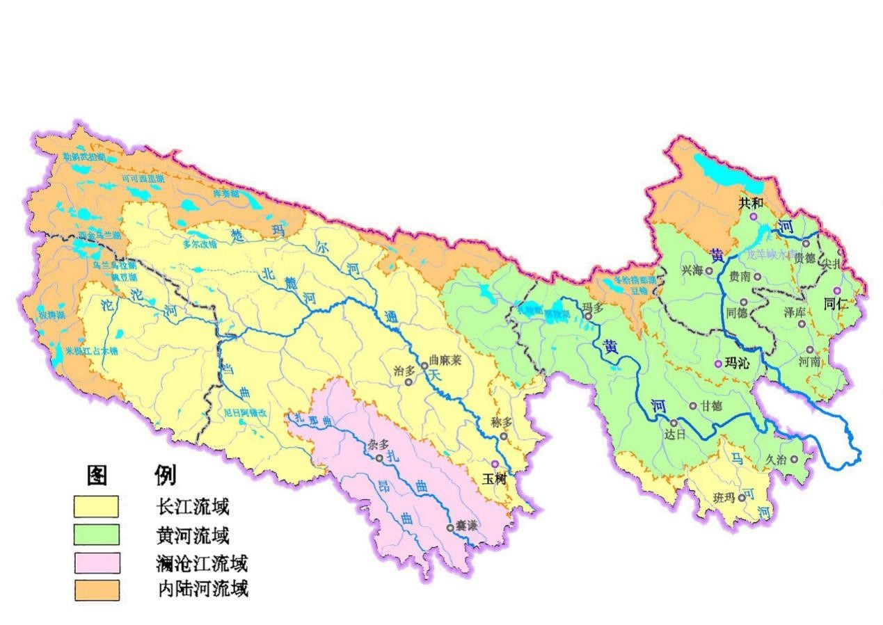 青藏地区河流分布图图片