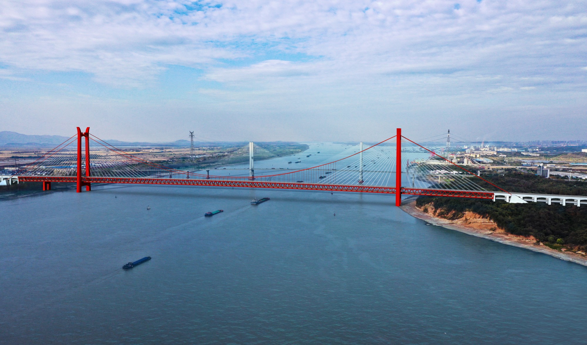 安徽将再添一座长江公路大桥系世界首座双层斜拉悬索协作体系大桥