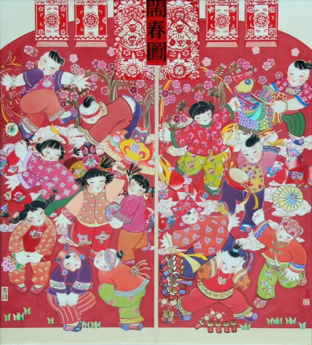 新年画闹春图入选北京冬奥会主视觉文化形象