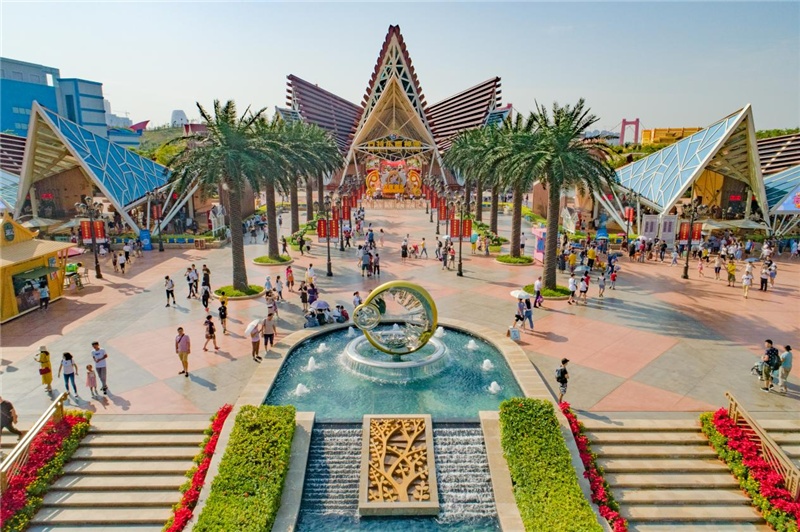 南宁市文化广电和旅游局供图)南宁花花大世界爱琴海湾风景如画(央广网