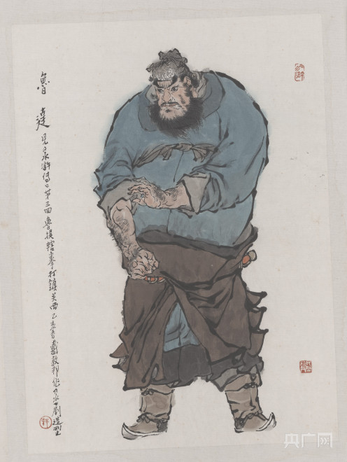 组图 | 国画大师戴敦邦178幅《水浒传》人物造型画稿首次集中亮相