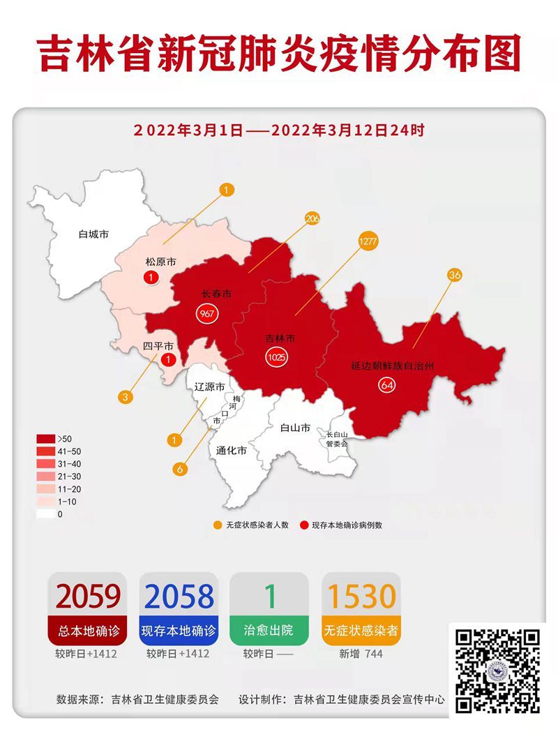 累计确诊病例超2000例吉林省最新新冠肺炎疫情分布图