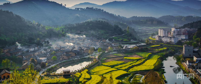 家乡的风景信阳市新县青山绿水迎春来百花闹春意阑珊