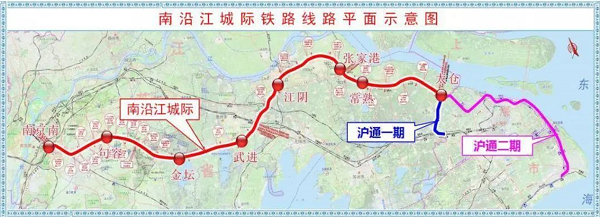 沪宁间第二条城际铁路迎新进展建成后长三角1小时都市圈再扩容