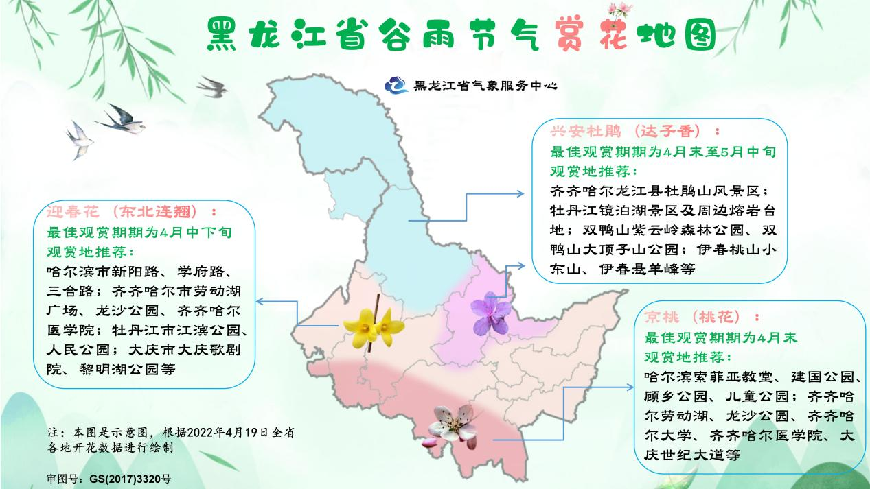 2022年黑龙江省谷雨节气赏花地图谷雨,黑龙江省温度有什么特点?
