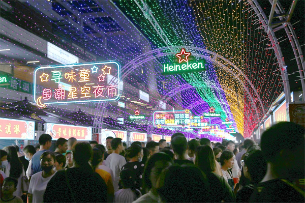 盐城盐都国潮星空夜市绽放人间烟火气