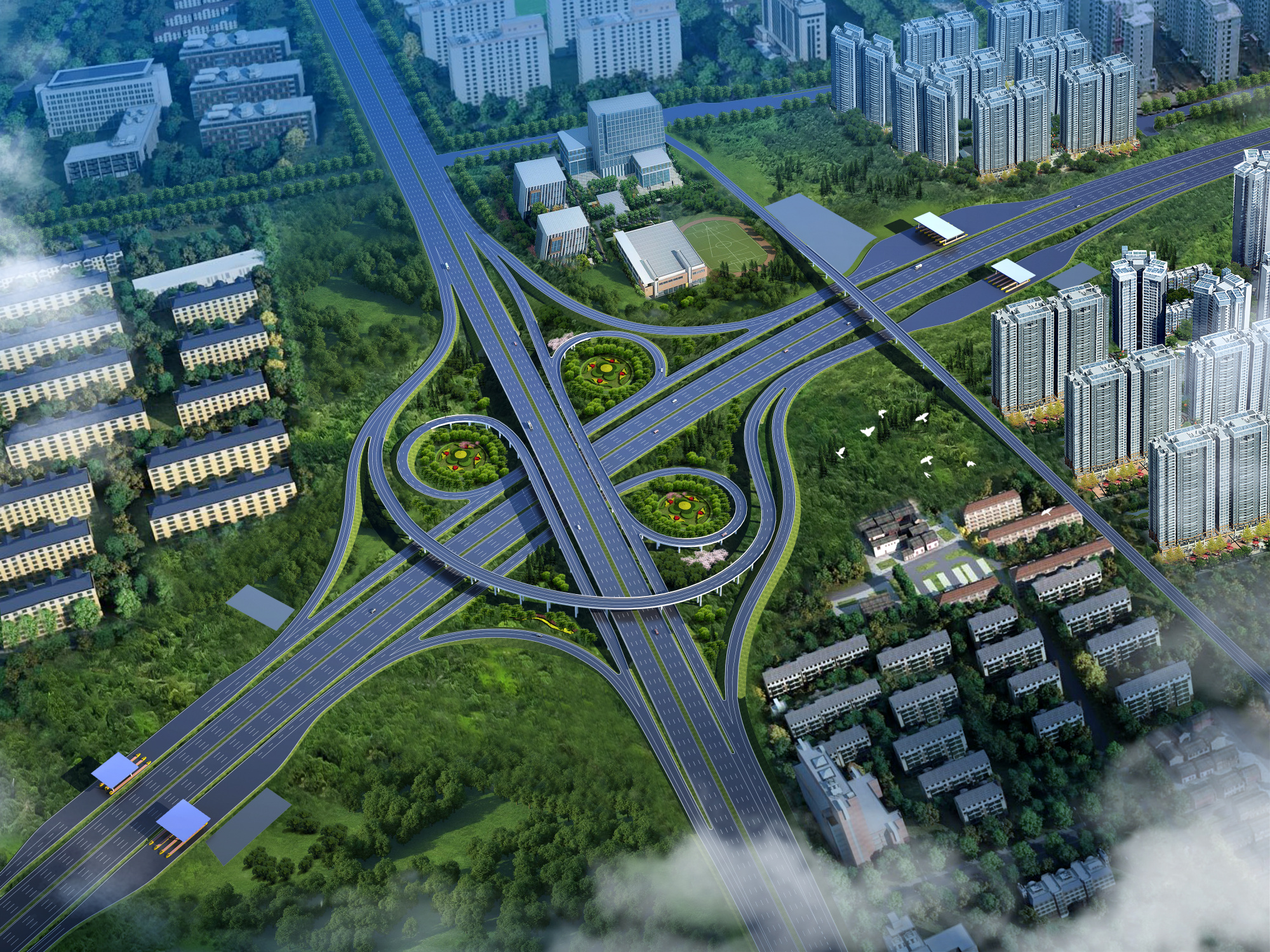 陕西西安至兴平改扩建兵马俑专用线改扩建高速公路项目开工