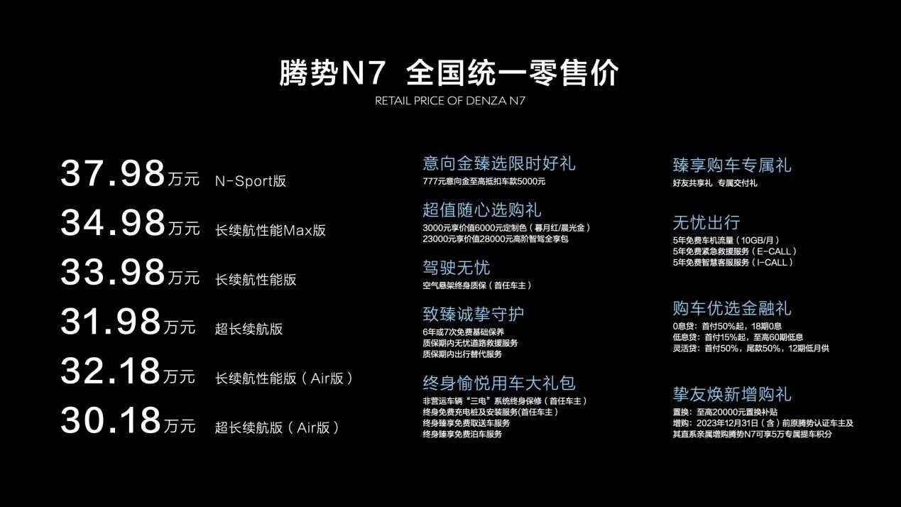 腾势N7全球上市以驾控舒享双优势开创纯电SUV20时代