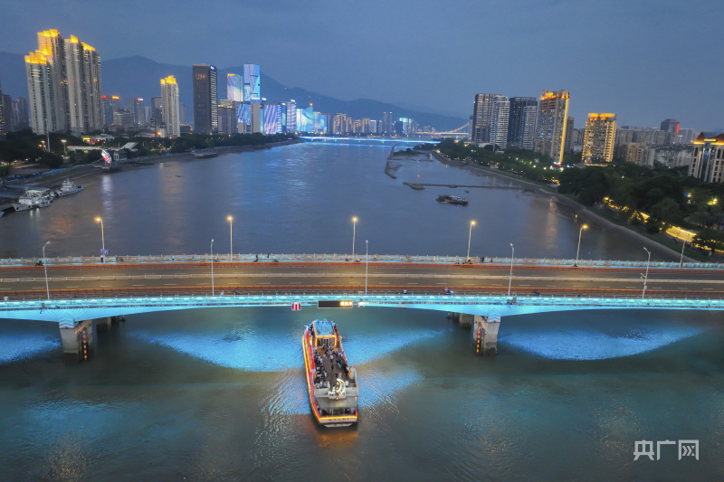 福建福州：闽江夜游美如画_央广网
