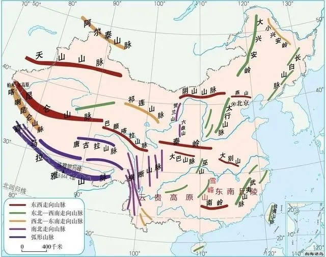 我国三大阶梯分界线图片