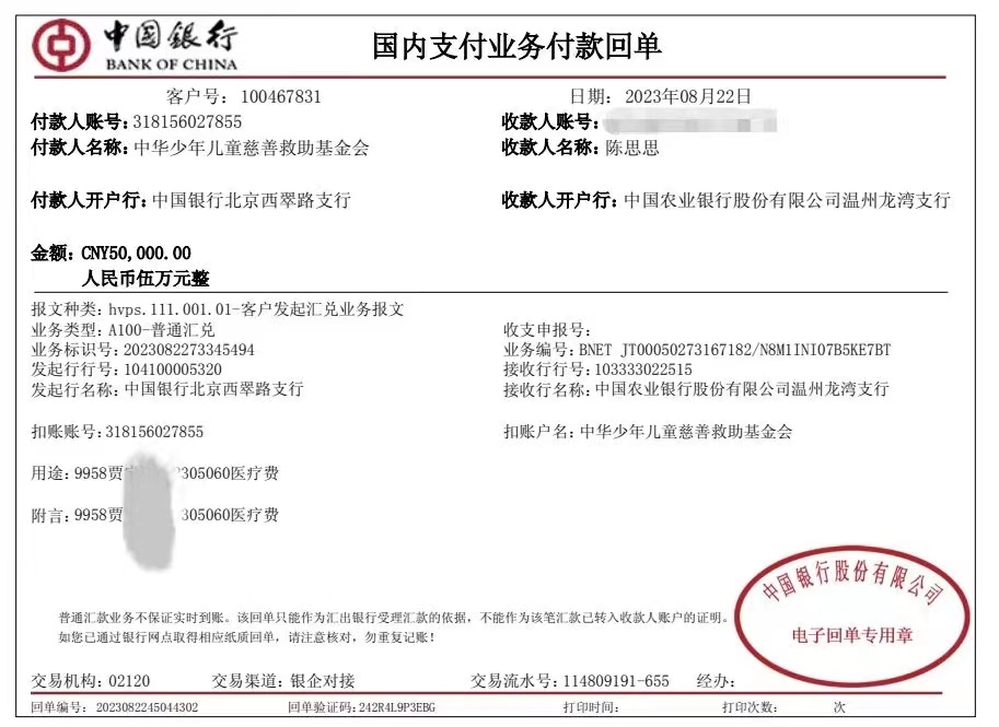 中华会计 银行电子回单 china.cnr.cn