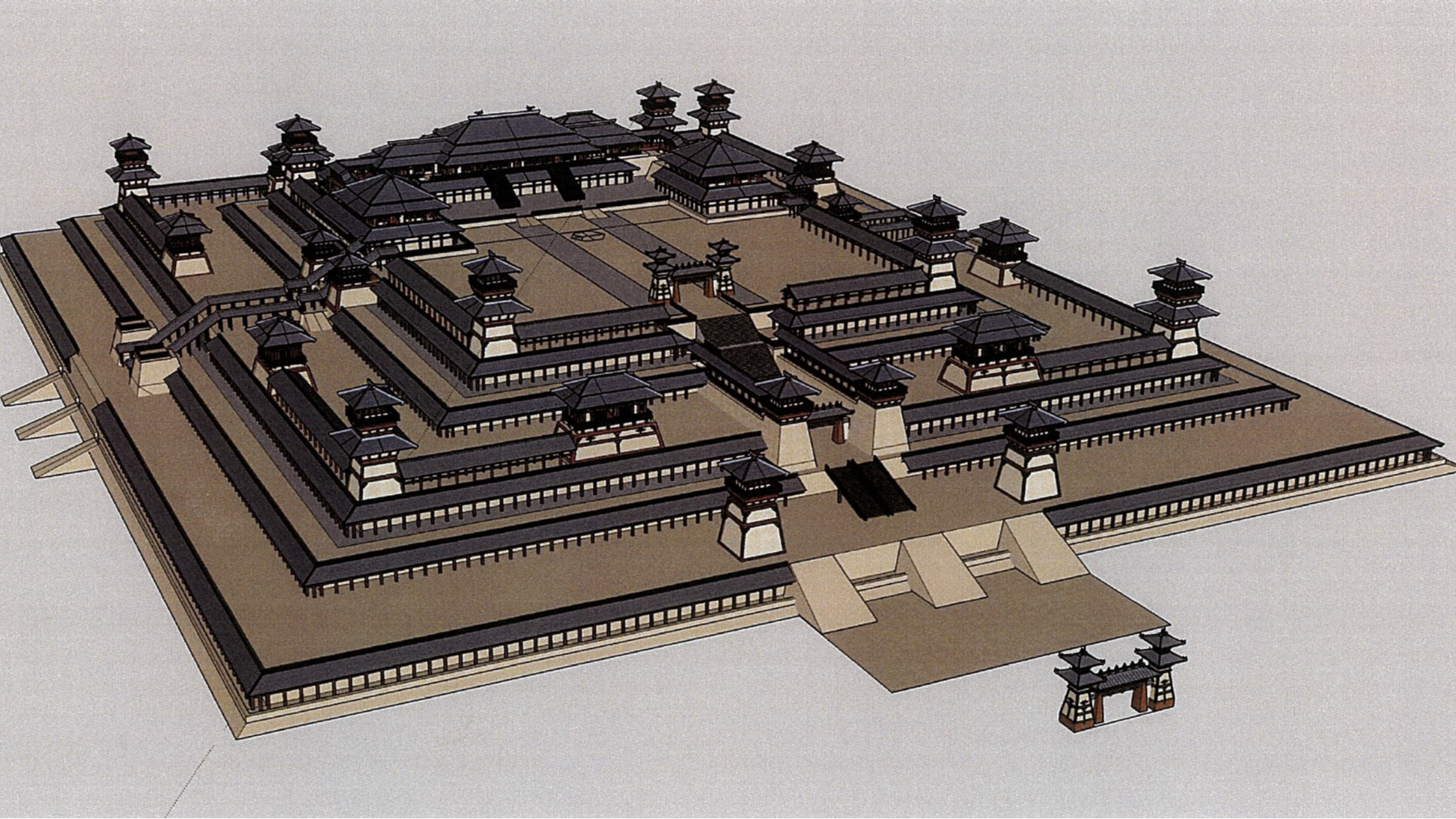 "龙台"复原图(谢空  制图)"龙台"见证"赵文化"的百年沧桑据考古结论,"