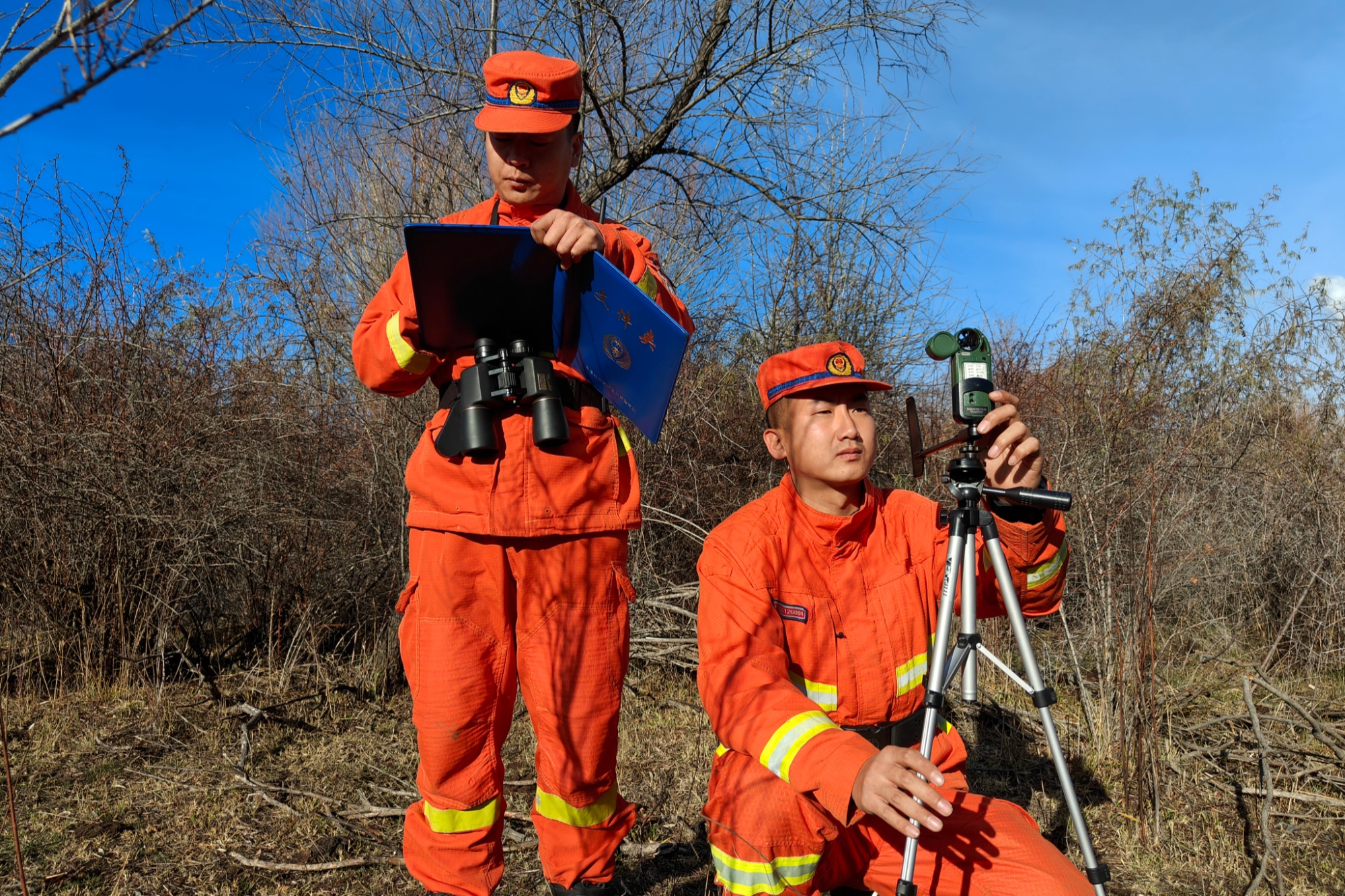 伊宁市森林消防大队开展可燃物实地踏查工作