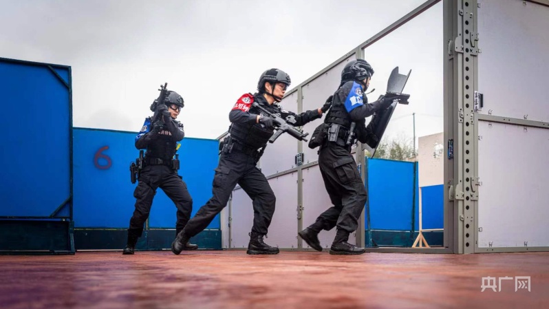 此次警务演训在多平台上线,内容涵盖女子特警战术演练,索降,实弹射击