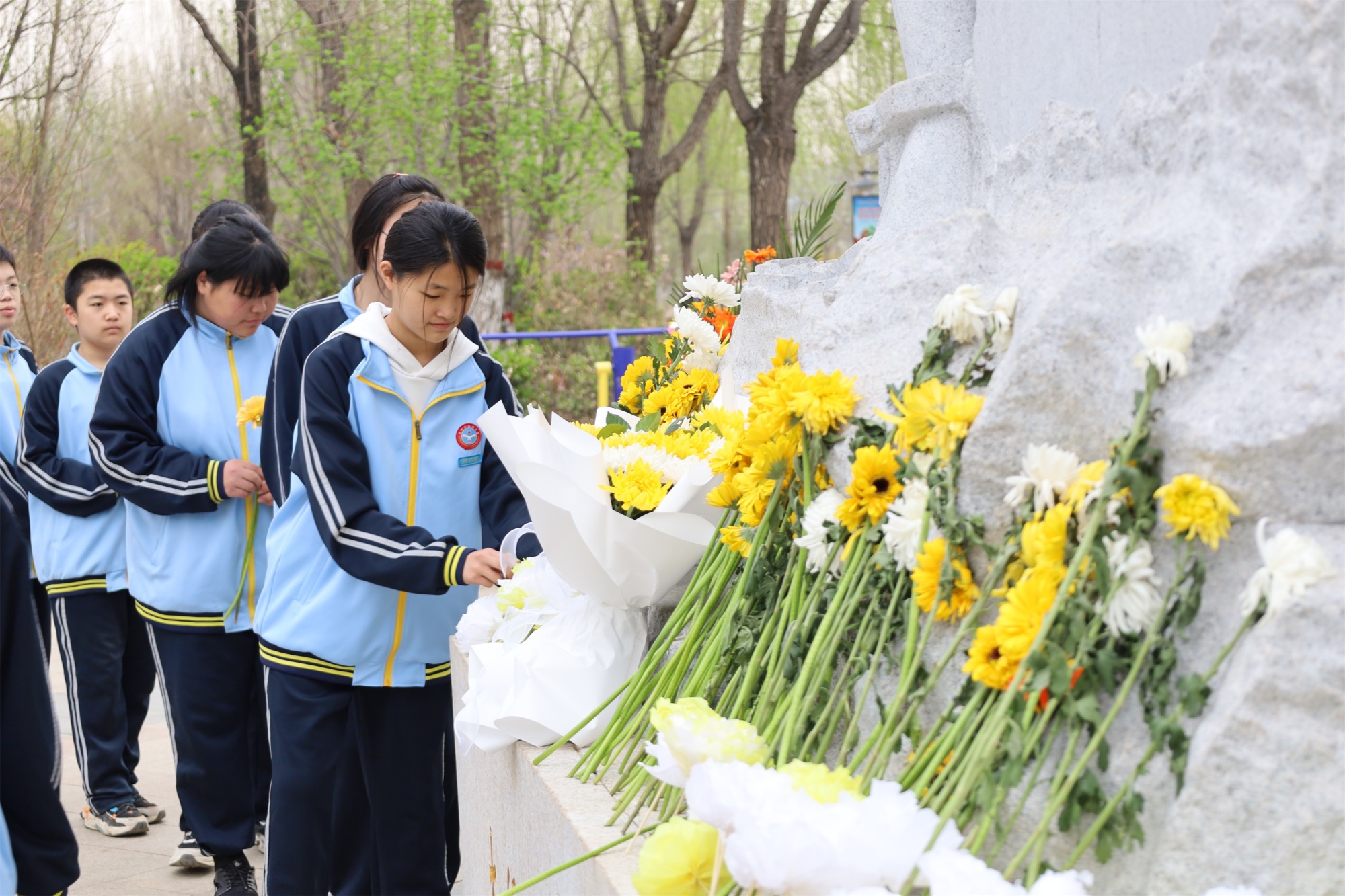 河北阜平组织开展清明祭英烈活动