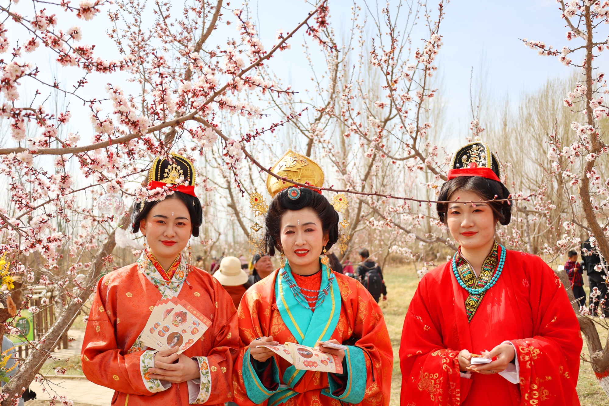 甘肃张掖甘州杏花节上踏春风