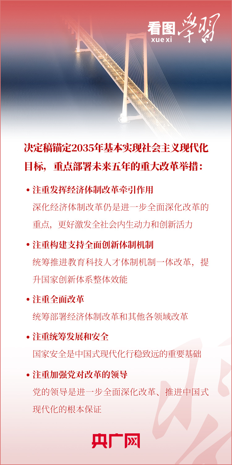 看圖學習丨從四個迫切需要到五個注重 跟著總書記學習三中全會決定