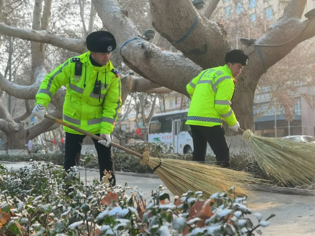 一夜换景！泽普县迎来入冬第一场雪