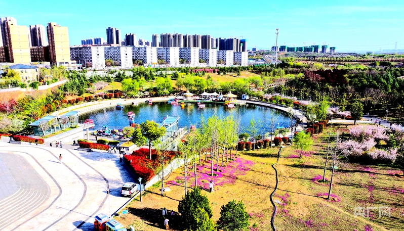 洛阳市孟津区龙泉谷湿地公园成市民春日休闲打卡地