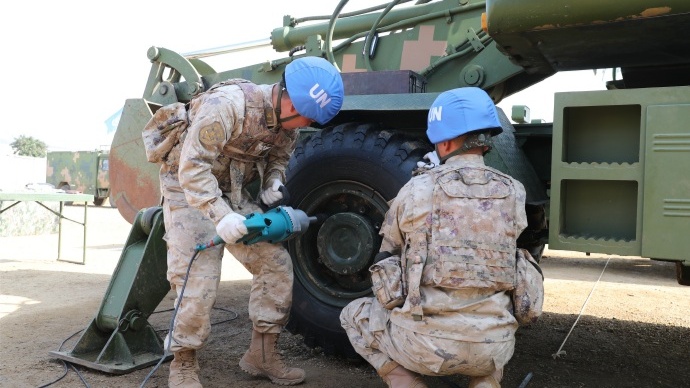 中国第16批南苏丹维和工兵分队完成行前考核