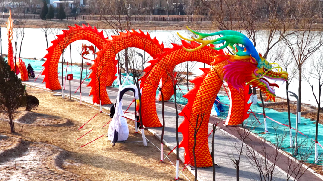 国潮科技赋能传统  宁夏银川海宝福灯耀新春