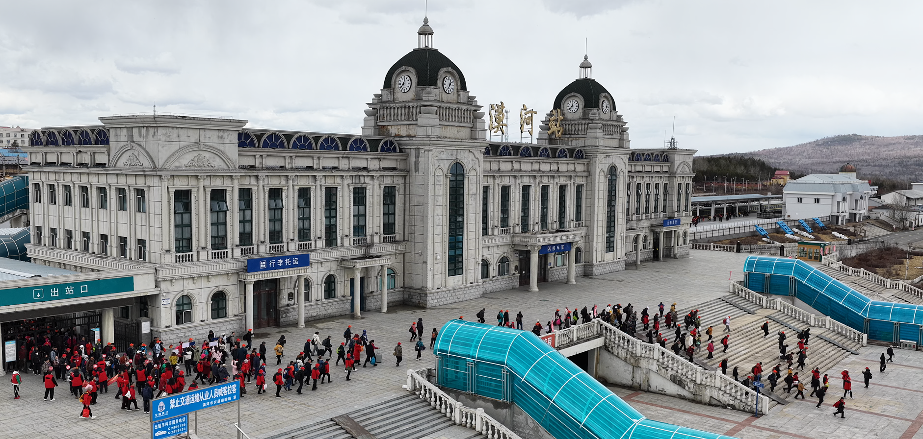 黑龙江漠河：迎来今春首个旅游专列