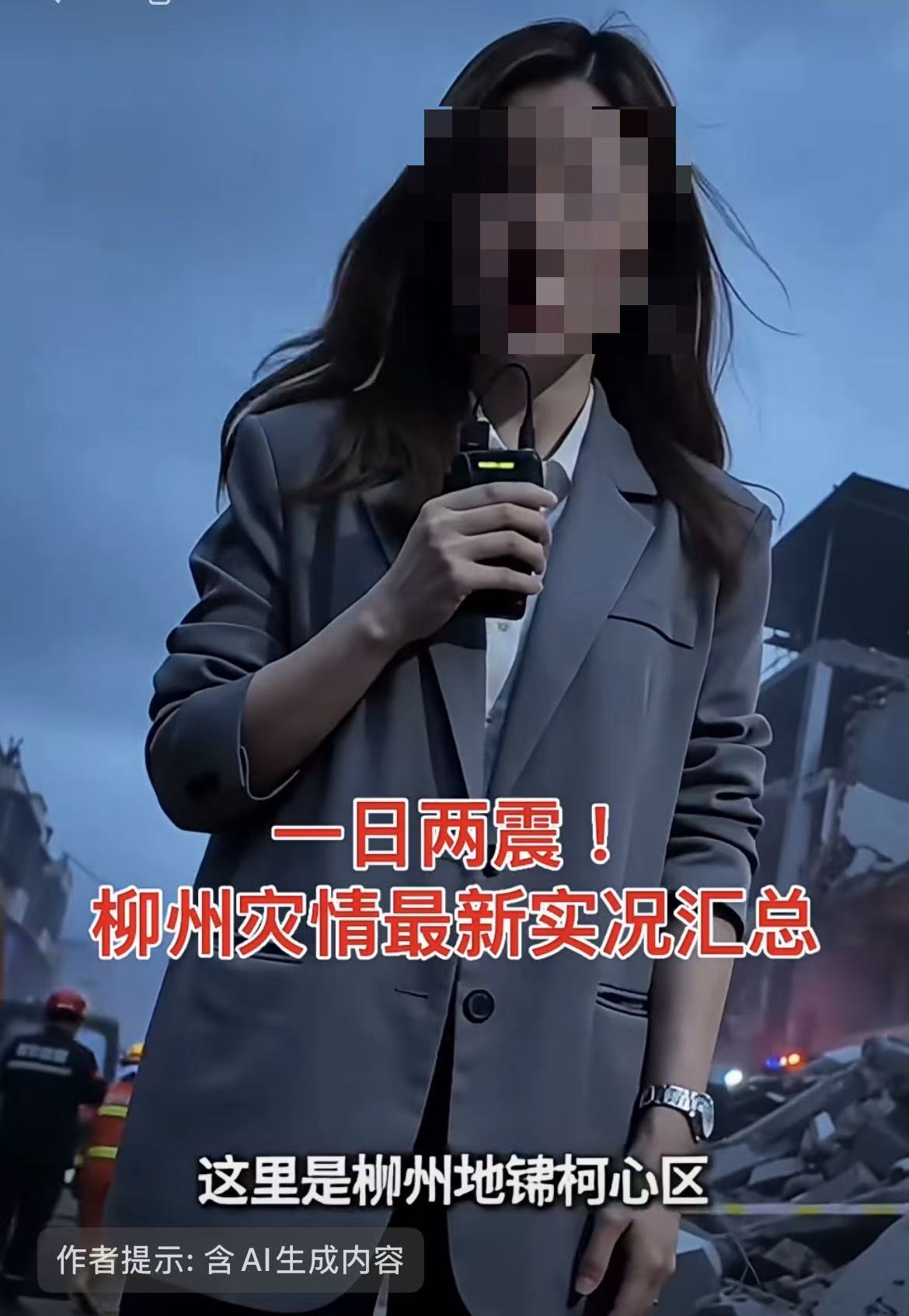 网络流传的‘地震自救’视频截图