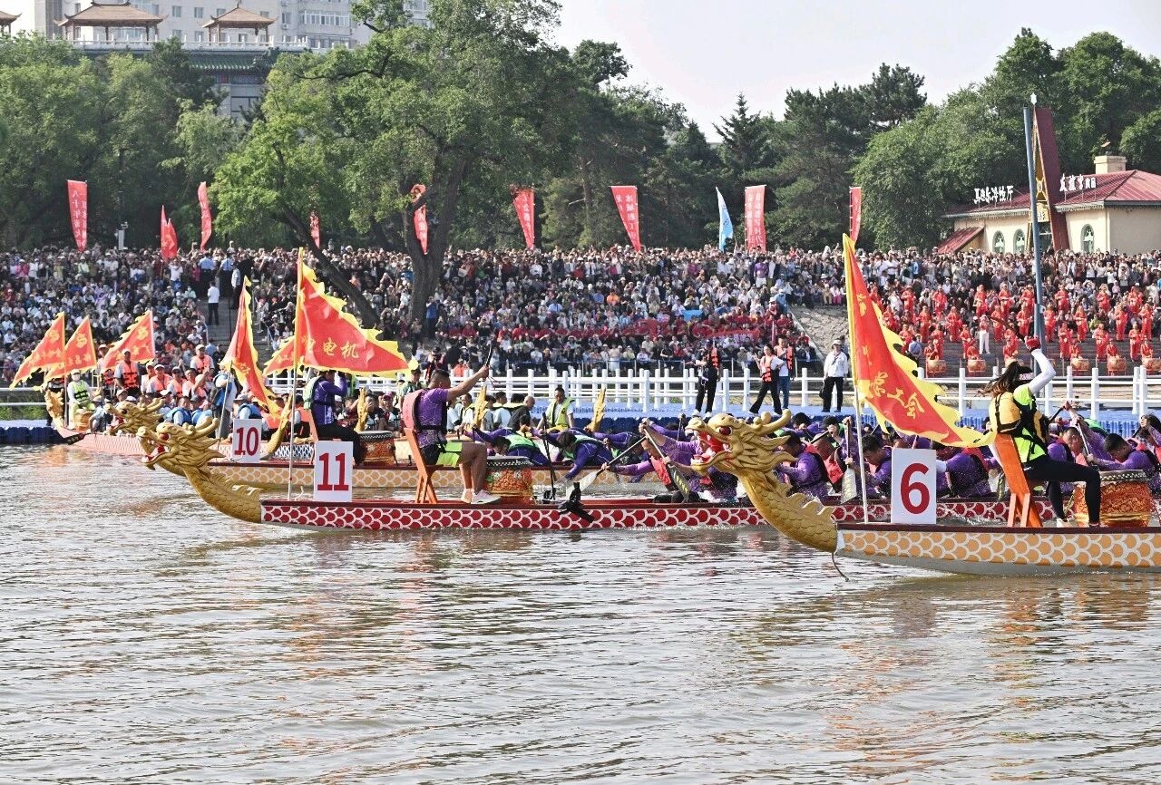 龙舟竞渡闹端午——2026年哈尔滨市职工龙舟比赛举行(图2)