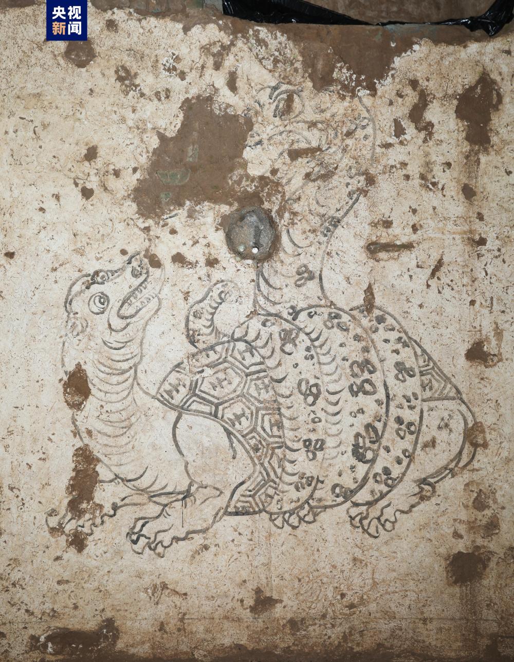 西安发现精美石椁壁画墓