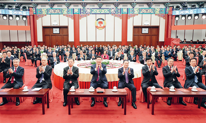2023年12月29日,全国政协在北京举行新年茶话会