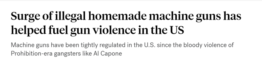 【世界说】美媒:3d打印零件,两三秒便可安装……非法改装机枪激增令