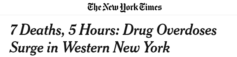 纽约一县仅5小时内7人“嗑药”死亡  美国毒品泛滥成灾、戕害生命
