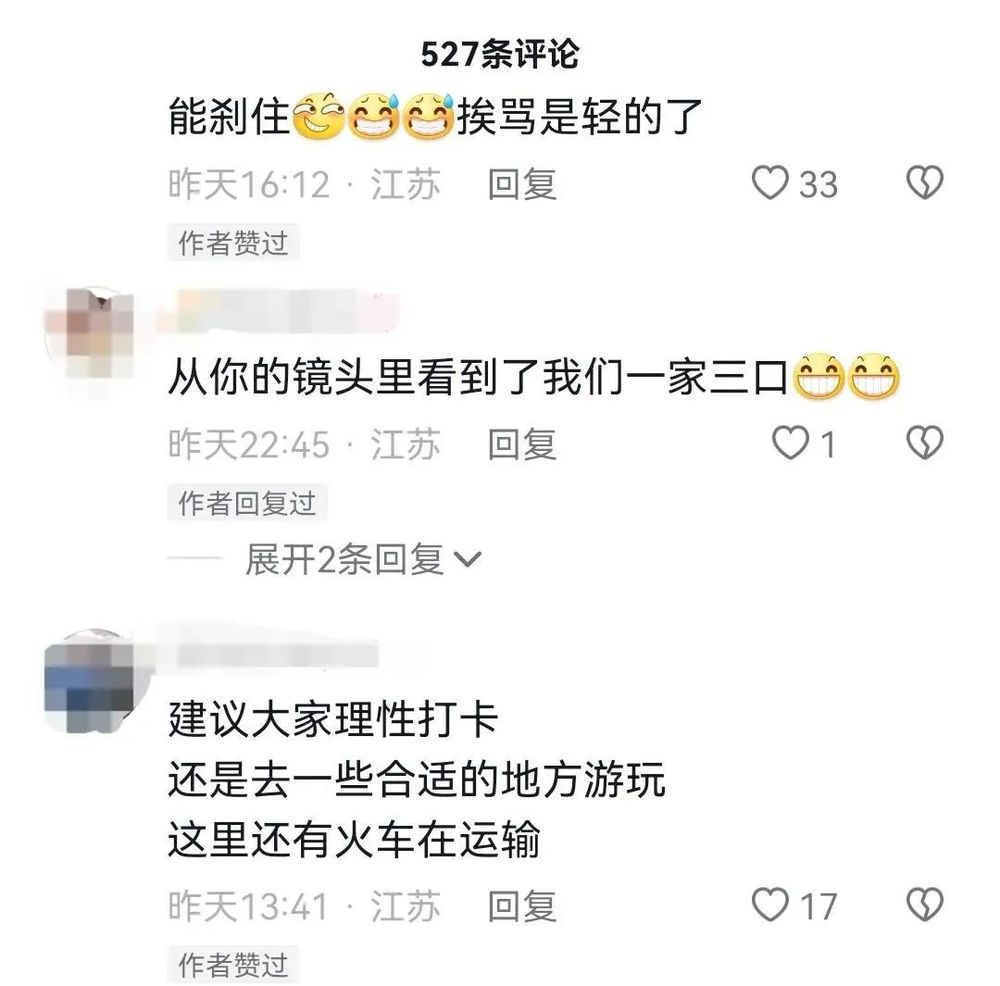 游客在铁轨上拍照逼停火车头？当地回应：不是景区！