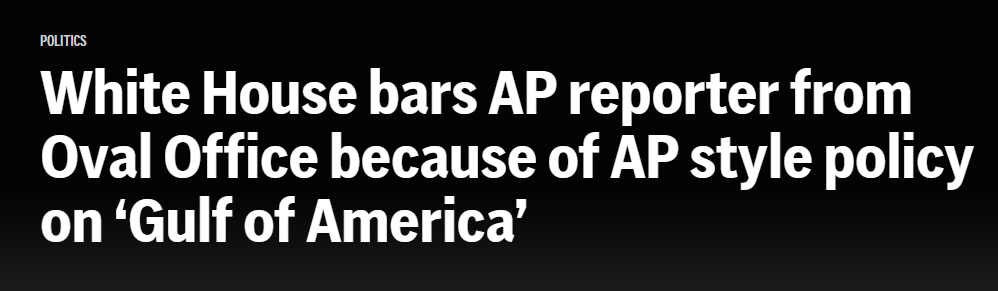 继续使用“墨西哥湾”记者被白宫禁入美联社：违宪！