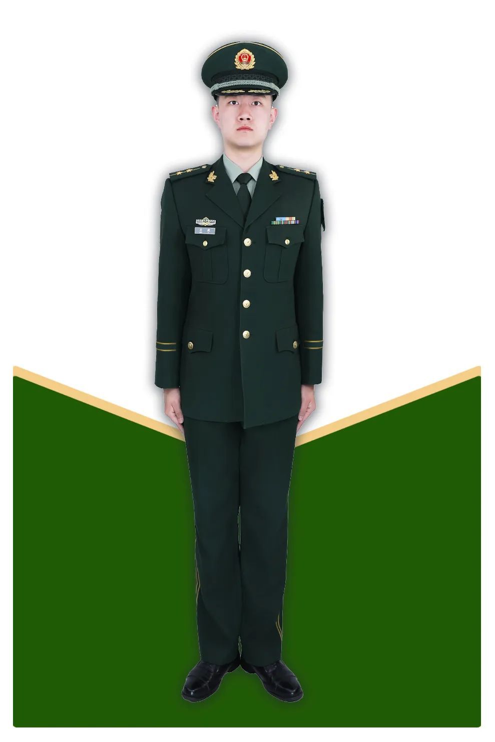 07武警士兵春秋常服 上下セット 武警常用制服最新配套穿着，来了！_央广网
