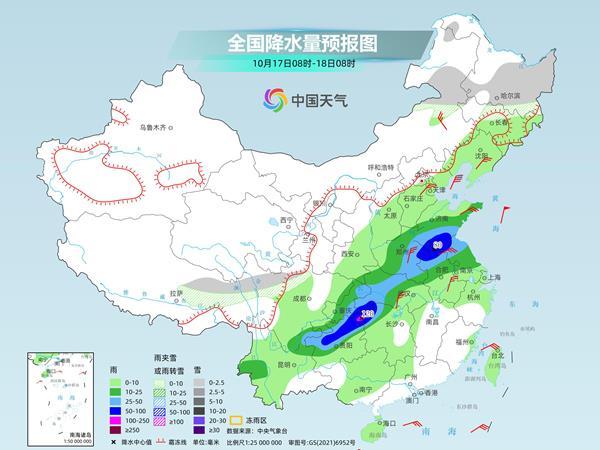 華西至黃淮將迎降雨最強時段 南北方氣溫陸續創新低