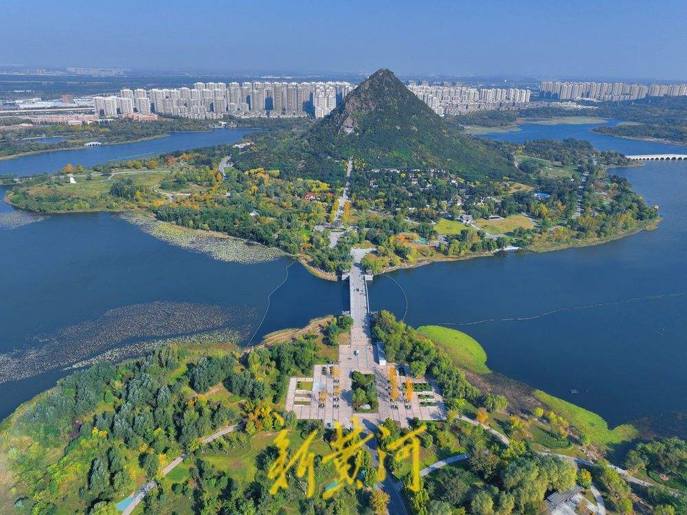 一年四季 泉在濟(jì)南丨濟(jì)南華山湖畔秋韻濃 再現(xiàn)《鵲華秋色圖》絕美畫卷