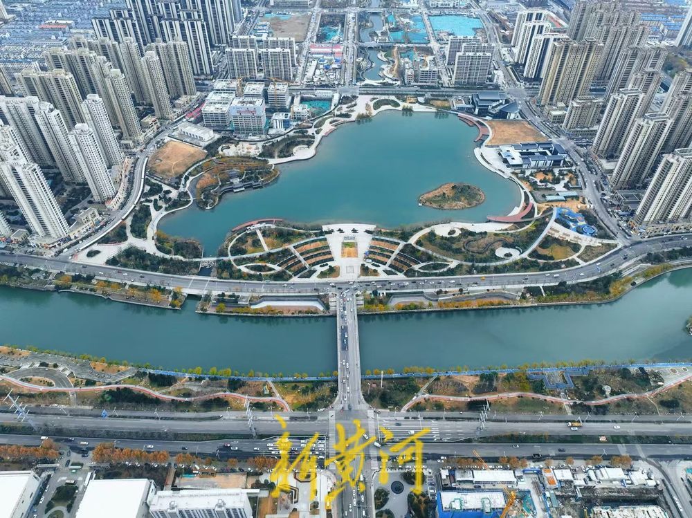 云锦湖与小清河牵手绘就济南冬日胜景