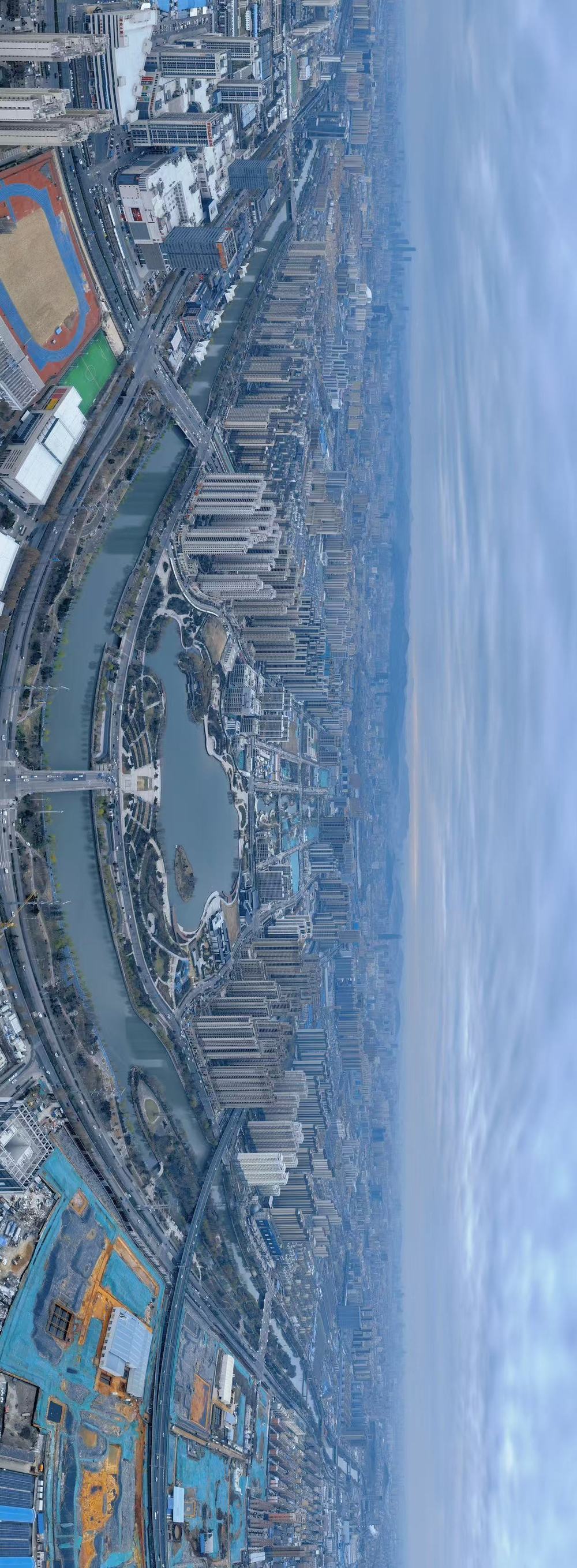 云锦湖与小清河牵手绘就济南冬日胜景