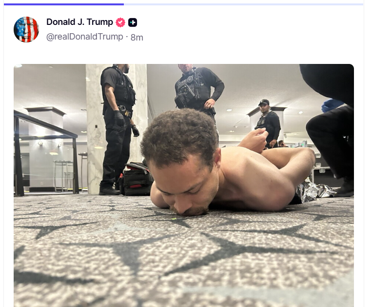 视频丨嫌疑人携多件武器强闯安检关卡特朗普公布白宫记协晚宴安全事件调查细节(图1)