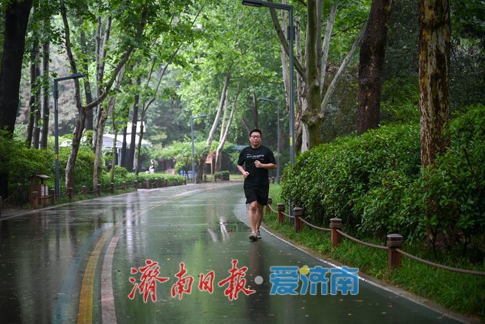雨后济南森林公园美如画:雏菊带露,市民乐享清新